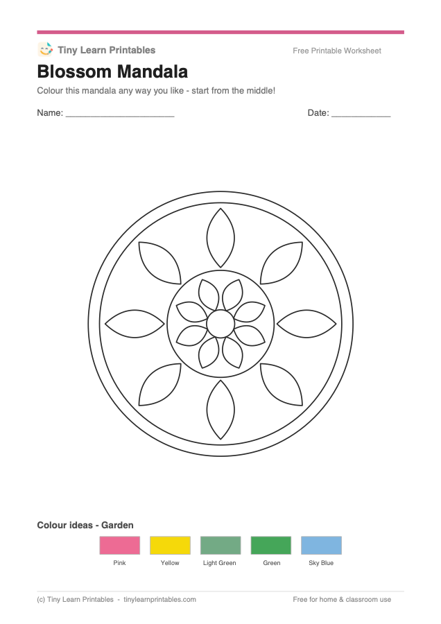 Mandala coloring page sample